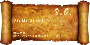 Virth Olivér névjegykártya